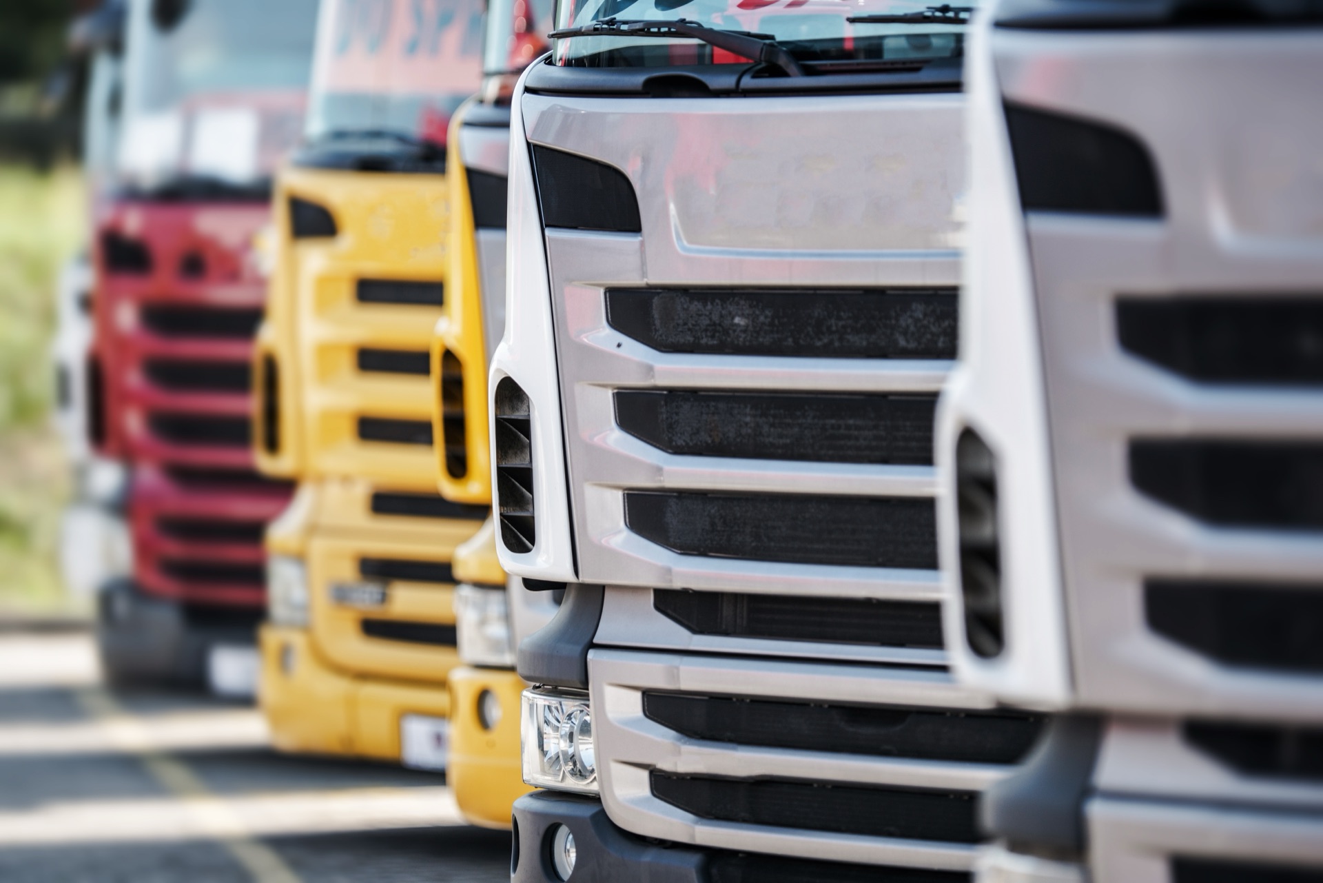 Fuhrpark-Übersicht — vier LKW-Klassen